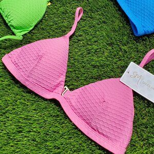 Brazilian Bikini - bubble gum pink - TOP ONLY